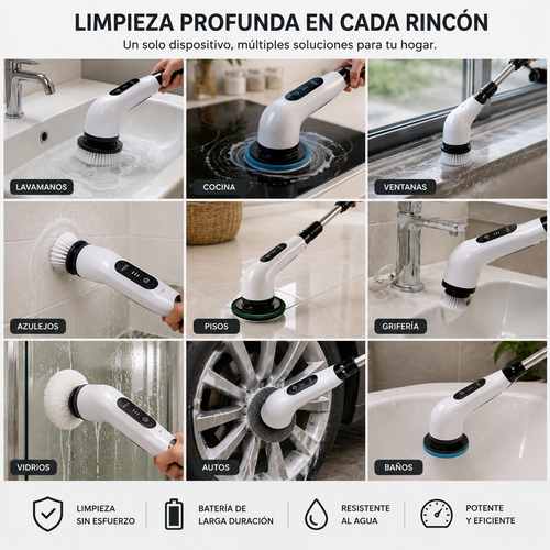 Alizo Spin Pro | Cepillo Eléctrico de Limpieza 9 en 1